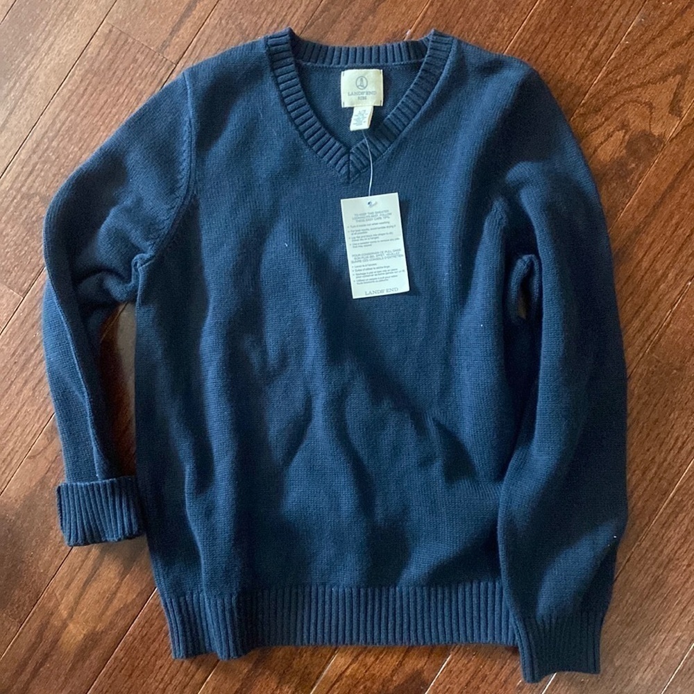 NWT lands end navy sweater